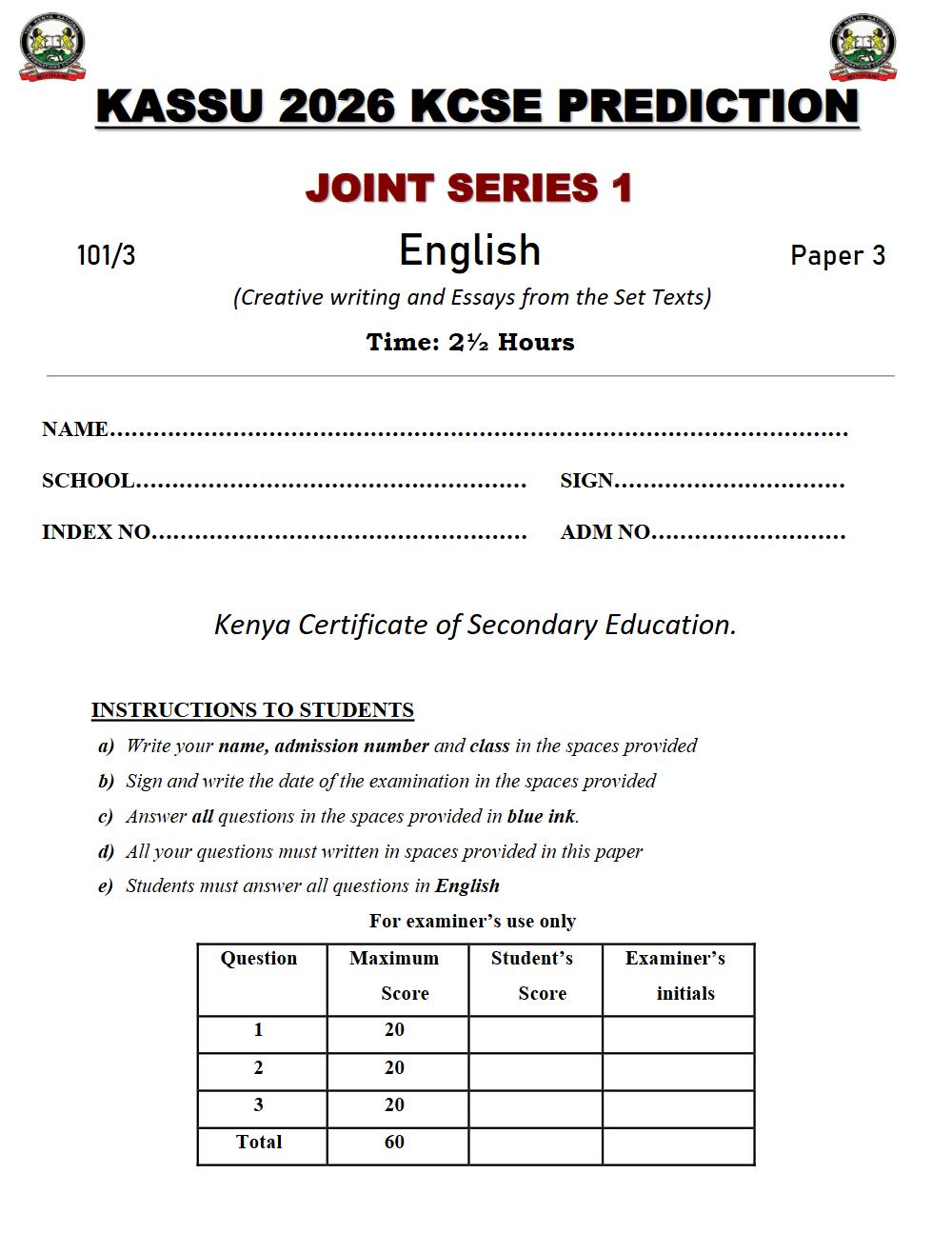 Thumbnail preview of Form 4 English Paper 3 KCSE Prediction 2026_10