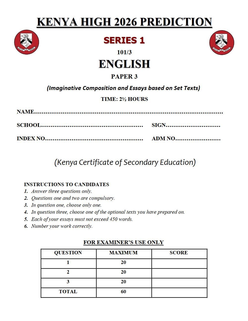Thumbnail preview of Form 4 English Paper 3 KCSE Prediction 2026_11
