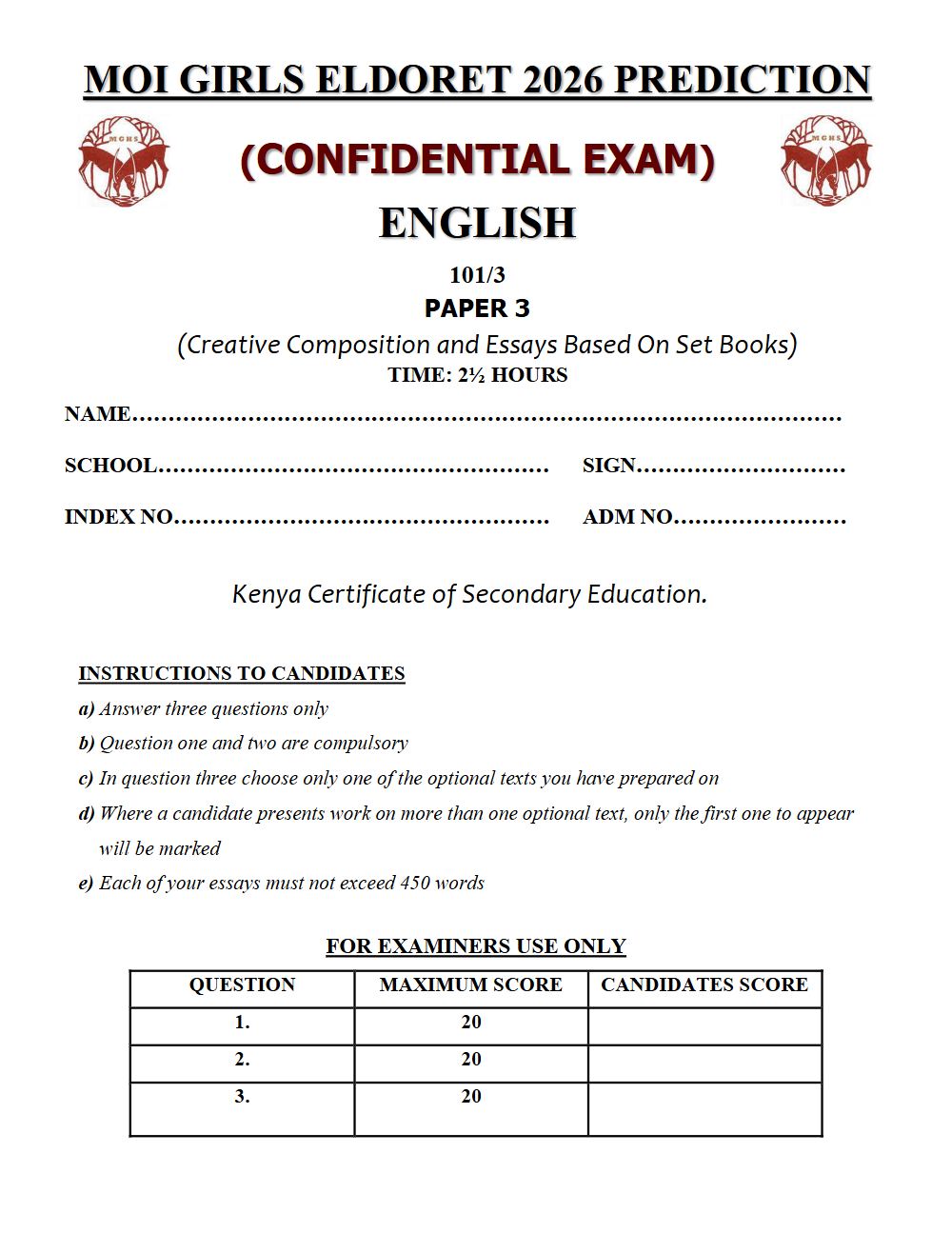 Thumbnail preview of Form 4 English Paper 3 KCSE Prediction 2026_24