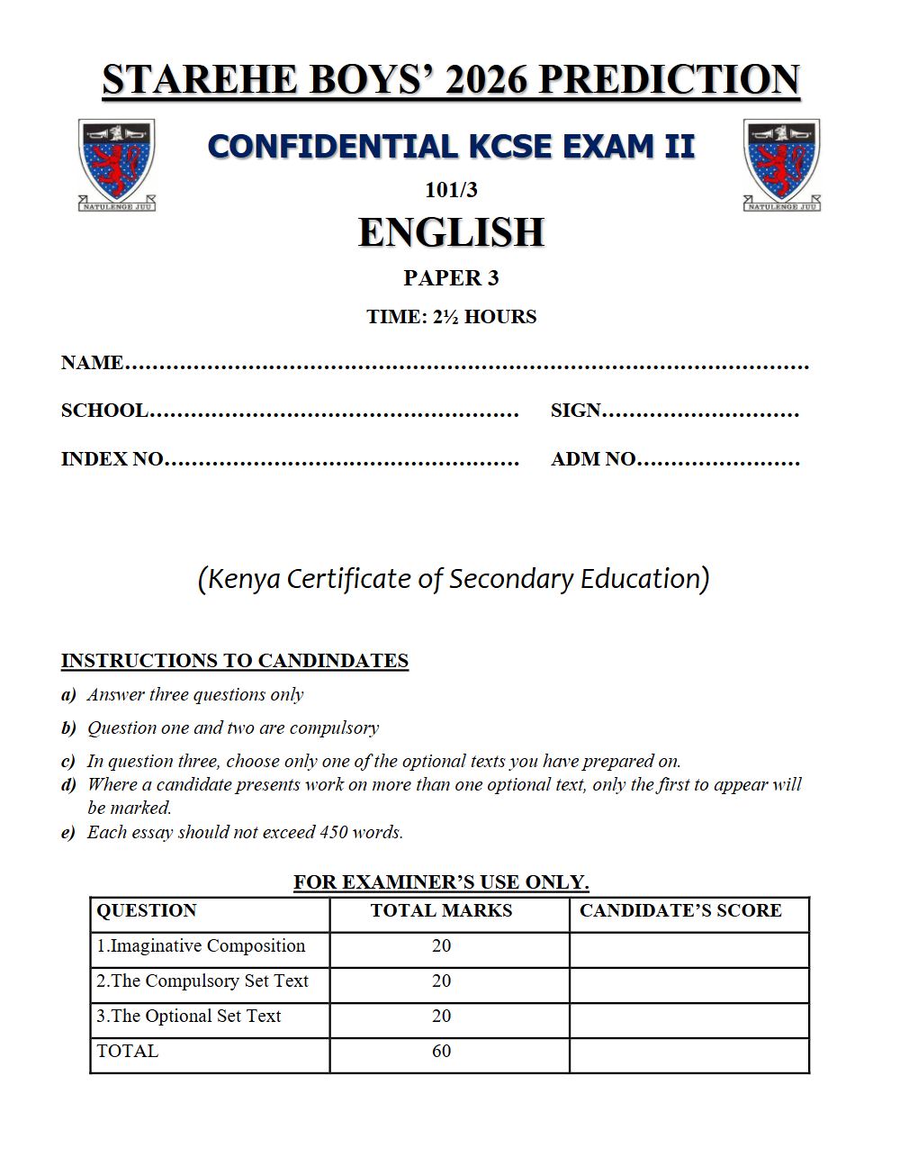Thumbnail preview of Form 4 English Paper 3 KCSE Prediction 2026_30