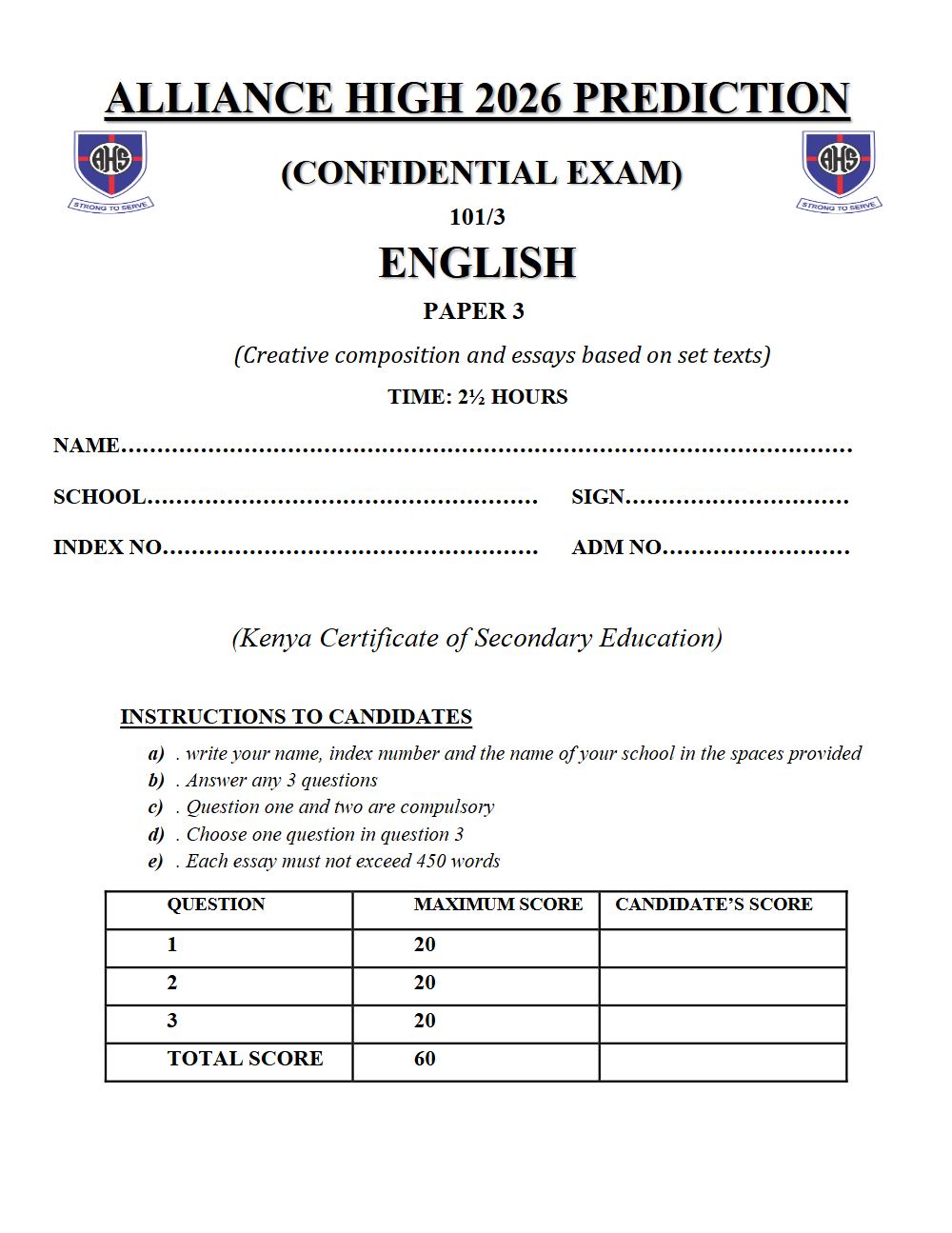 Thumbnail preview of Form 4 English Paper 3 KCSE Prediction 2026_5