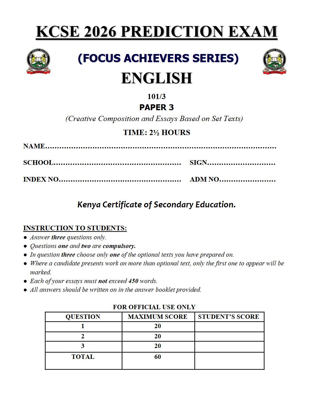 Thumbnail preview of Form 4 English Paper 3 KCSE Prediction 2026_8