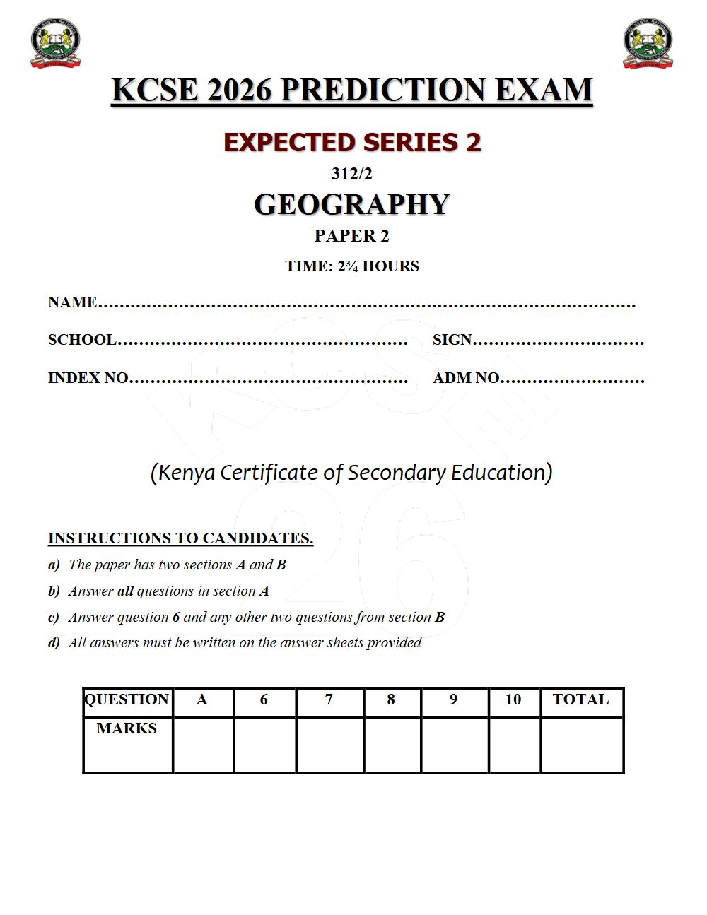 Thumbnail preview of Form 4 Geography Paper 2 KCSE Prediction 2026_15