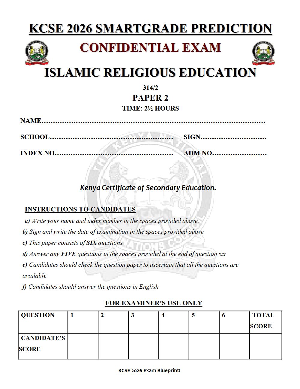 Thumbnail preview of Form 4 IRE Paper 2 KCSE Prediction 2026_19
