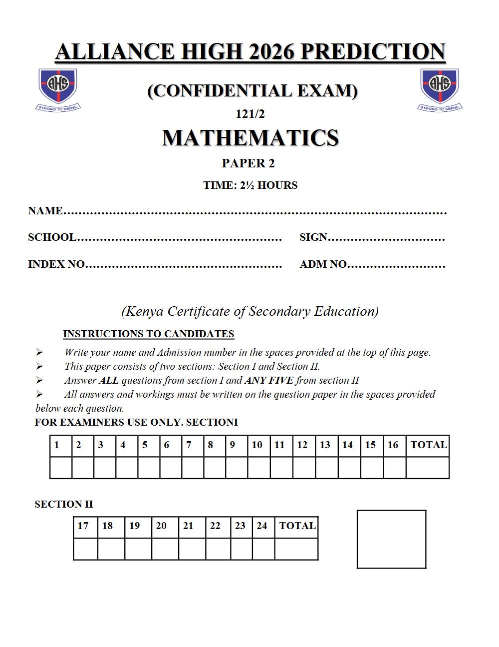 Thumbnail preview of Form 4 Mathematics Paper 2 KCSE Prediction 2026_5