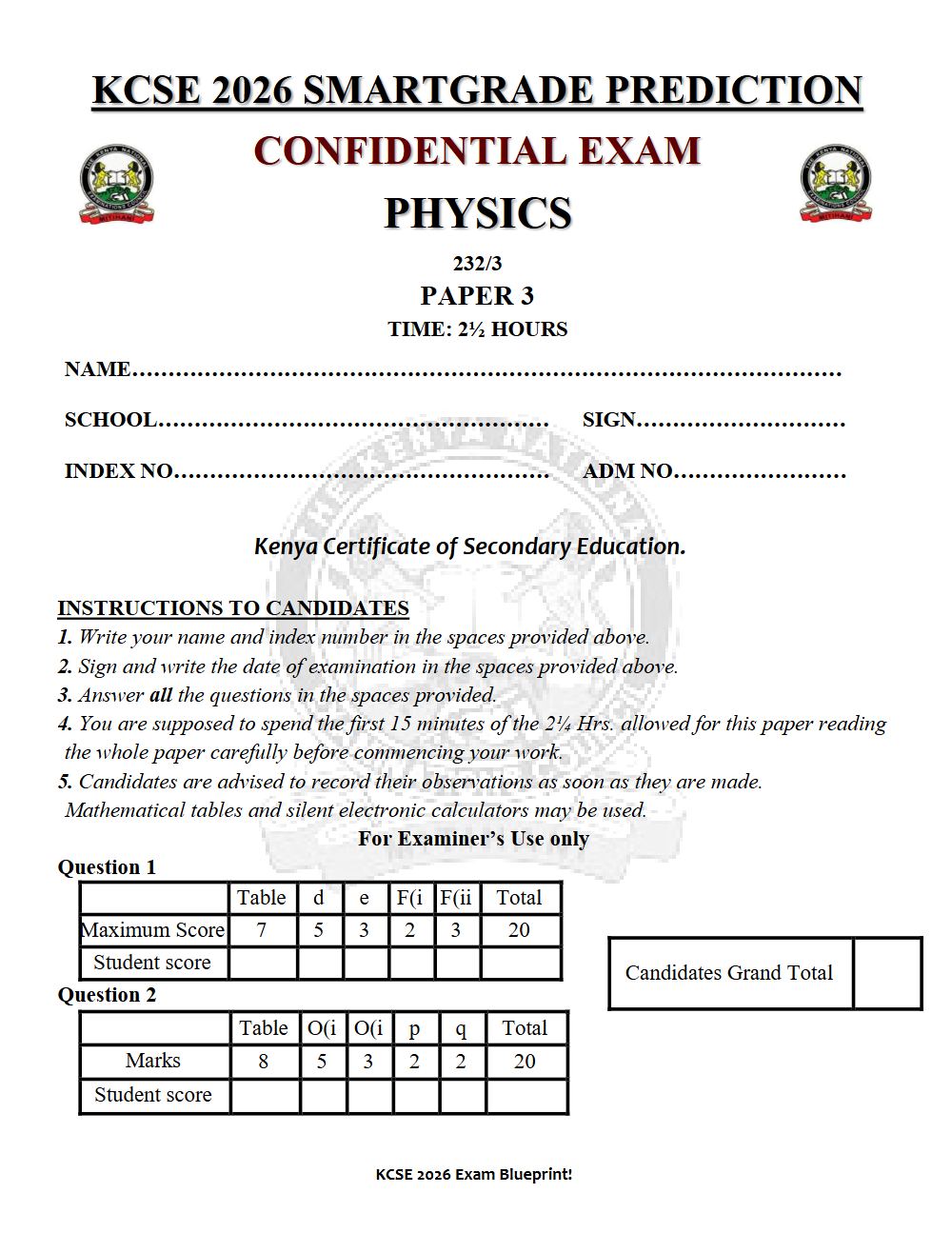 Thumbnail preview of Form 4 Physics Paper 3 KCSE Prediction 2026_19