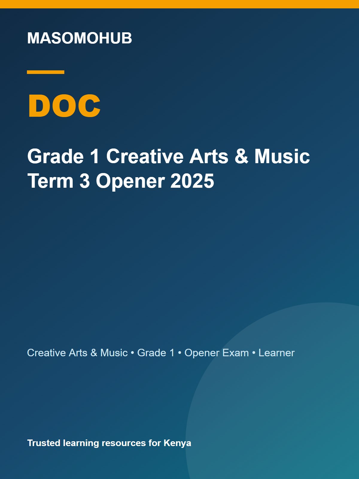 Thumbnail preview of Grade 1 Creative Arts & Music Term 3 Opener 2025