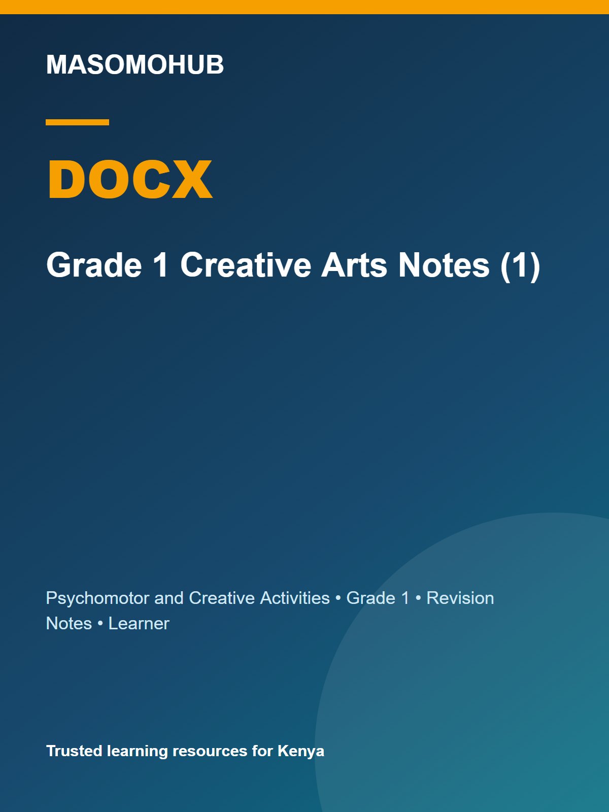Thumbnail preview of Grade 1 Creative Arts Notes (1)