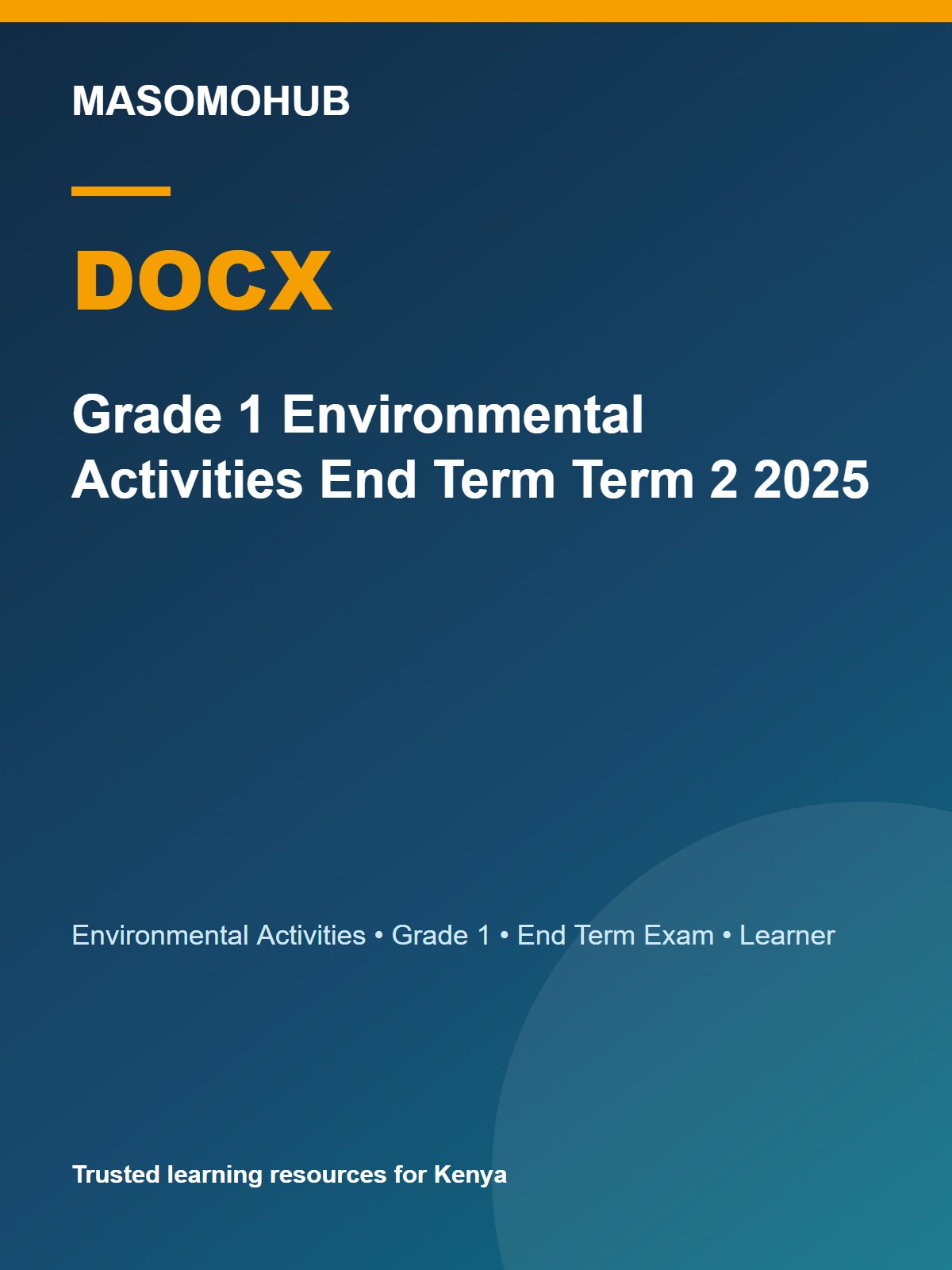 Thumbnail preview of Grade 1 Environmental Activities End Term Term 2 2025