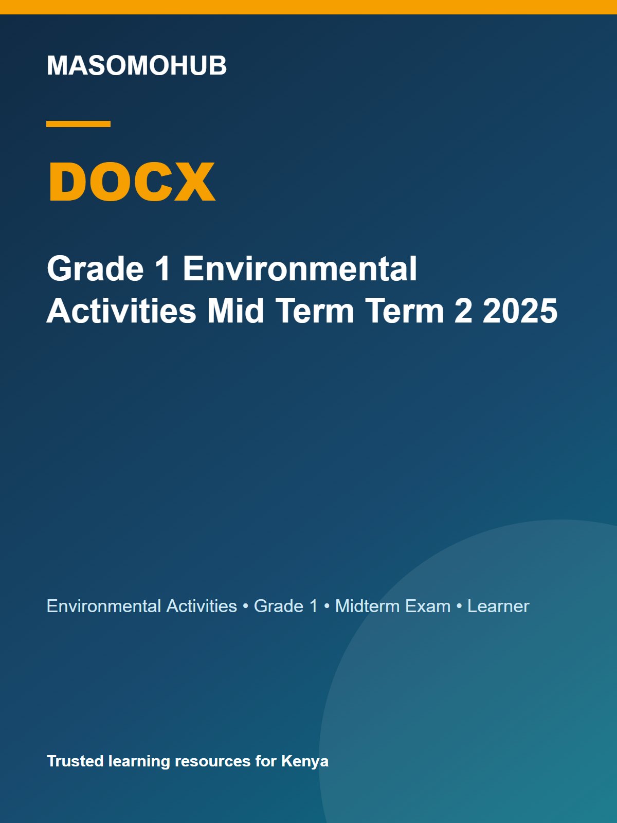 Thumbnail preview of Grade 1 Environmental Activities Mid Term Term 2 2025