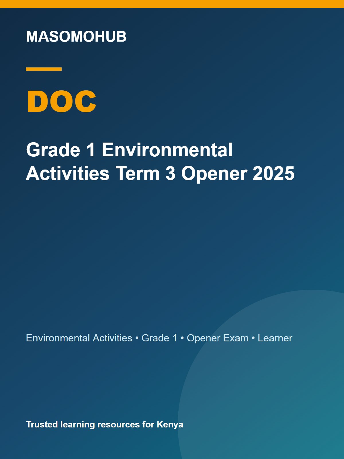 Thumbnail preview of Grade 1 Environmental Activities Term 3 Opener 2025