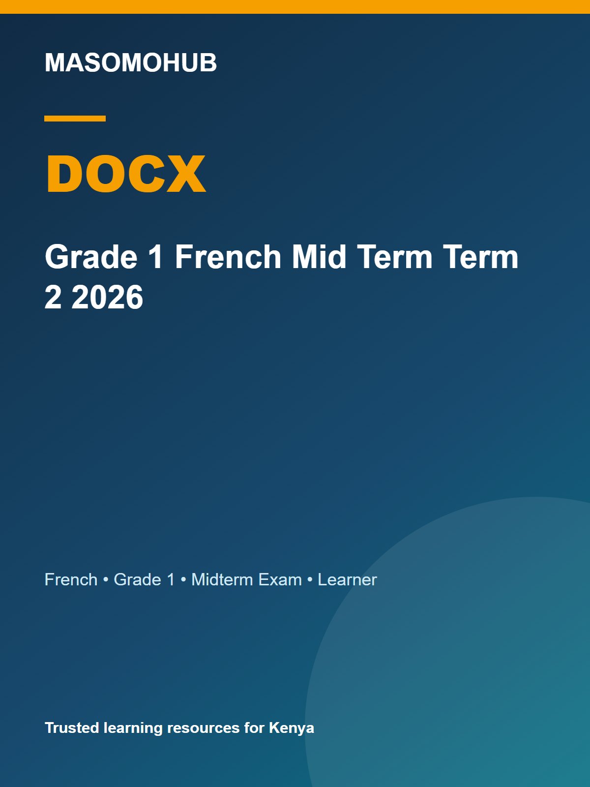 Thumbnail preview of Grade 1 French Mid Term Term 2 2026