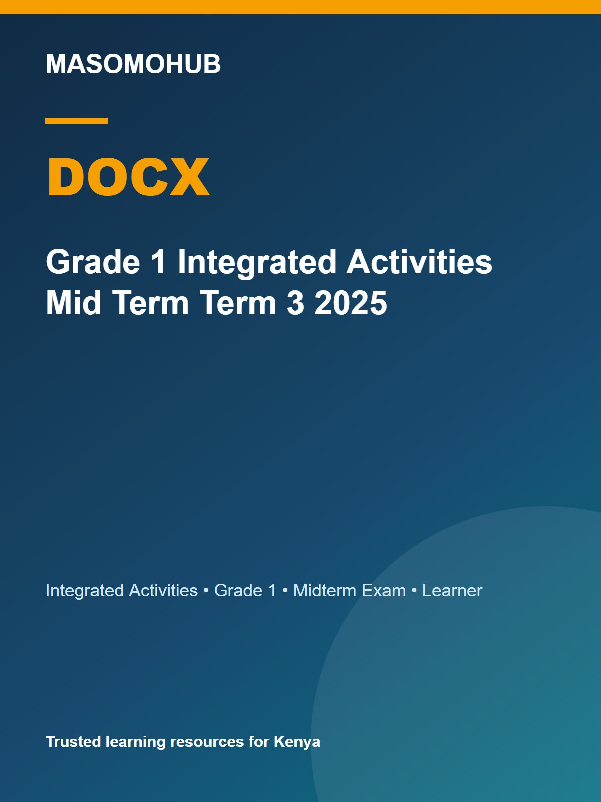 Thumbnail preview of Grade 1 Integrated Activities Mid Term Term 3 2025