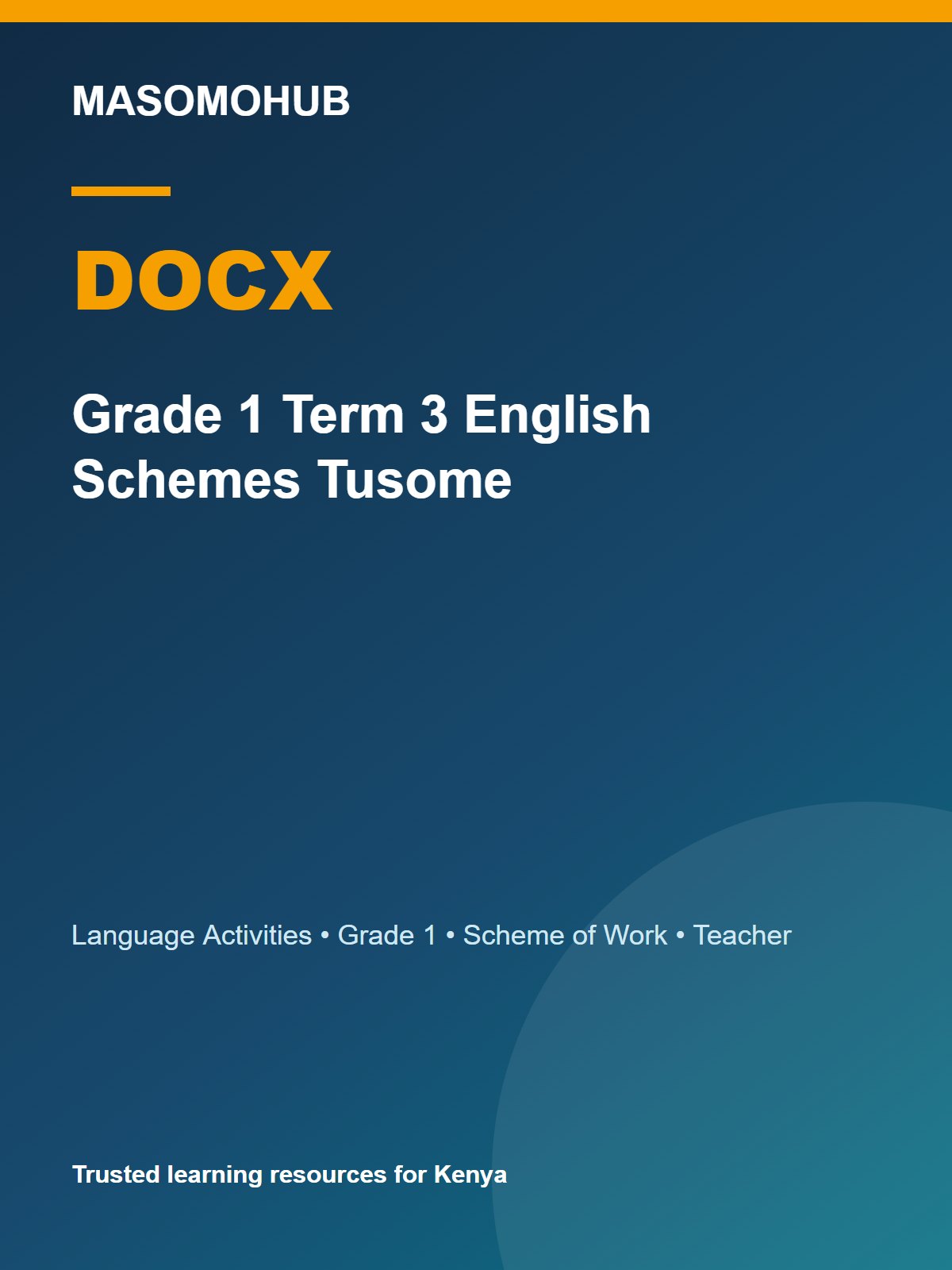 Thumbnail preview of Grade 1 Term 3 English Schemes Tusome