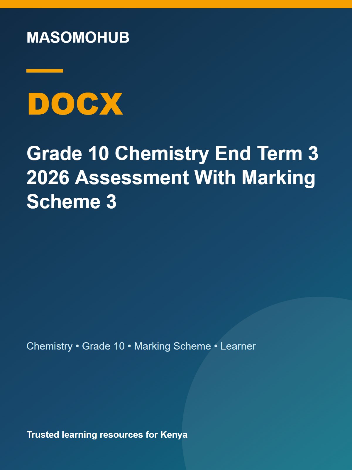 Thumbnail preview of Grade 10 Chemistry End Term 3 2026 Assessment With Marking Scheme 3