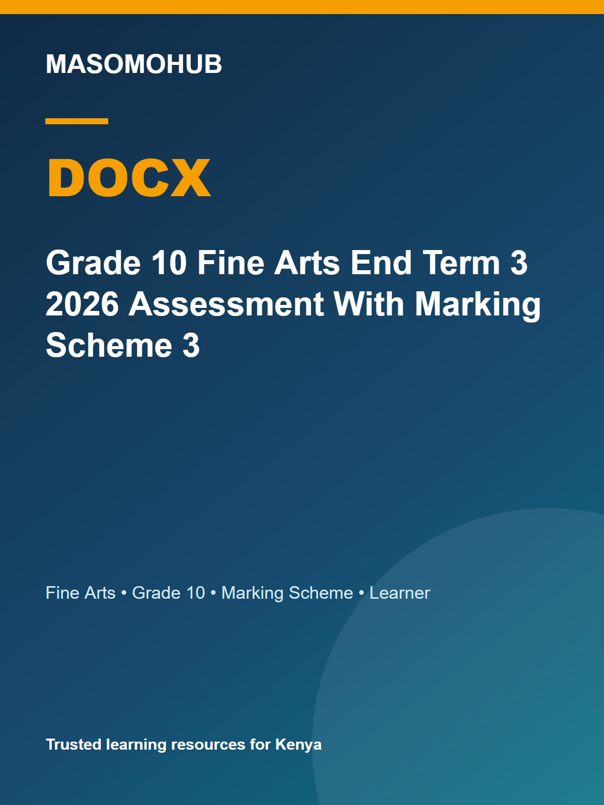 Thumbnail preview of Grade 10 Fine Arts End Term 3 2026 Assessment With Marking Scheme 3