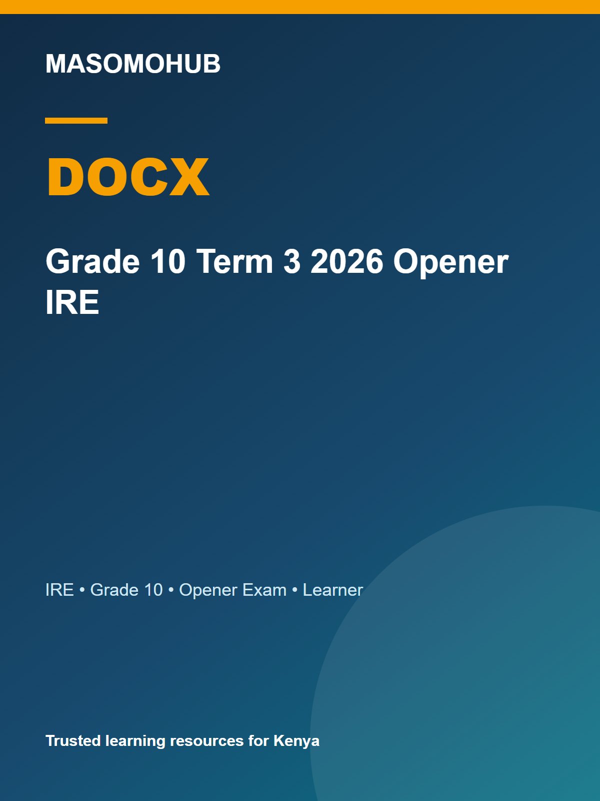 Thumbnail preview of Grade 10 Term 3 2026 Opener IRE