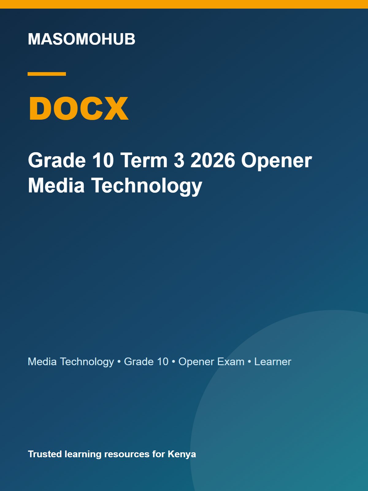Thumbnail preview of Grade 10 Term 3 2026 Opener Media Technology