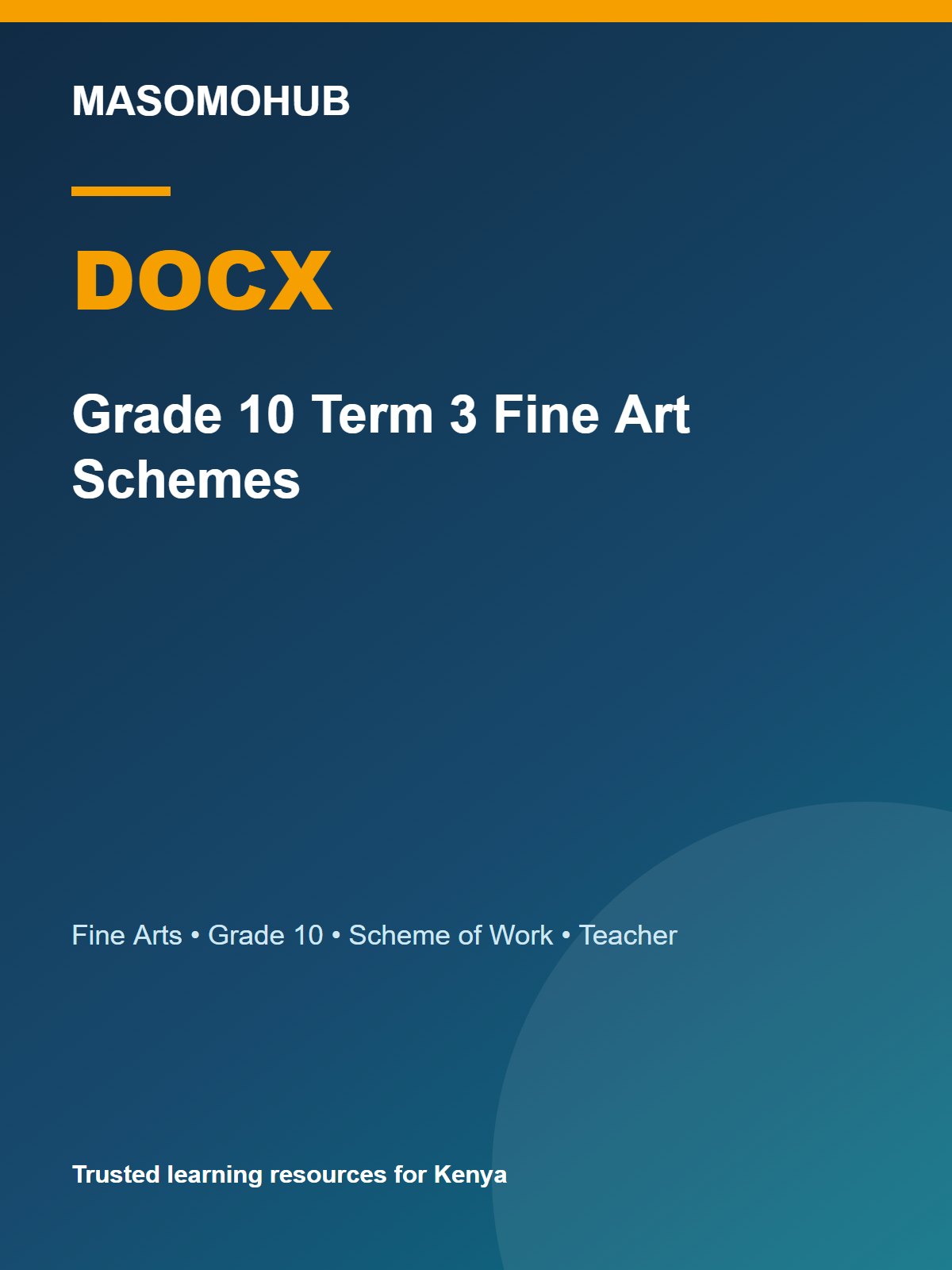 Thumbnail preview of Grade 10 Term 3 Fine Art Schemes