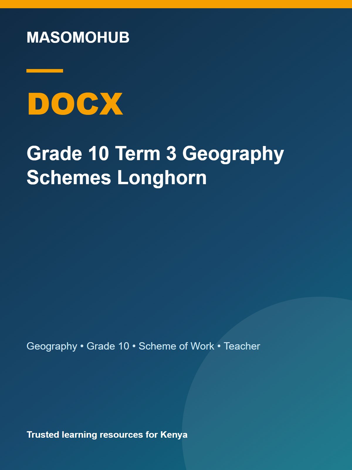 Thumbnail preview of Grade 10 Term 3 Geography Schemes Longhorn