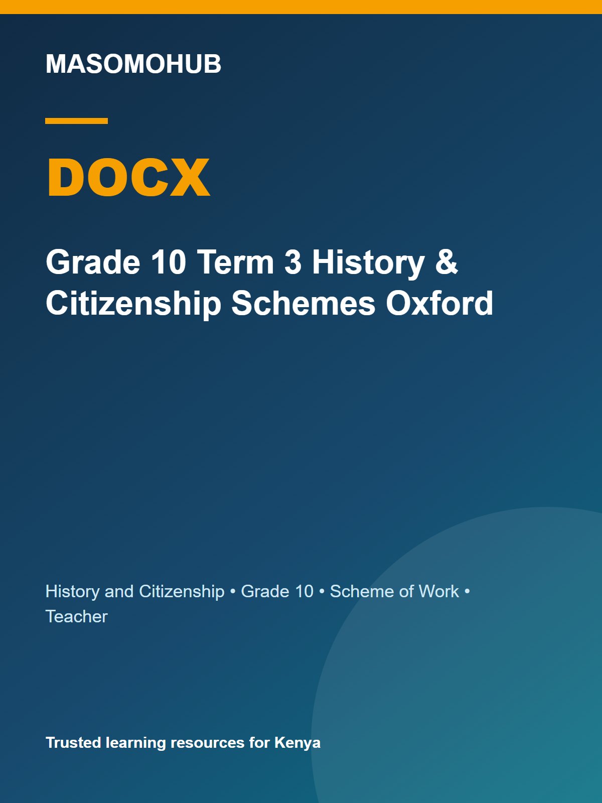 Thumbnail preview of Grade 10 Term 3 History & Citizenship Schemes Oxford