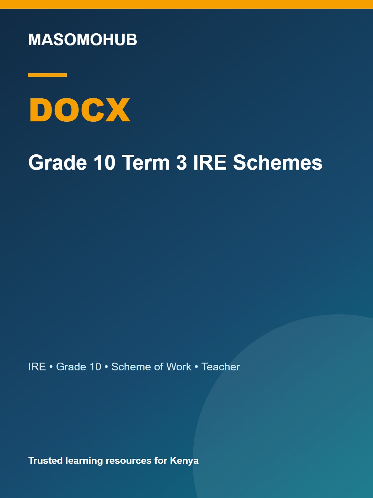 Thumbnail preview of Grade 10 Term 3 IRE Schemes
