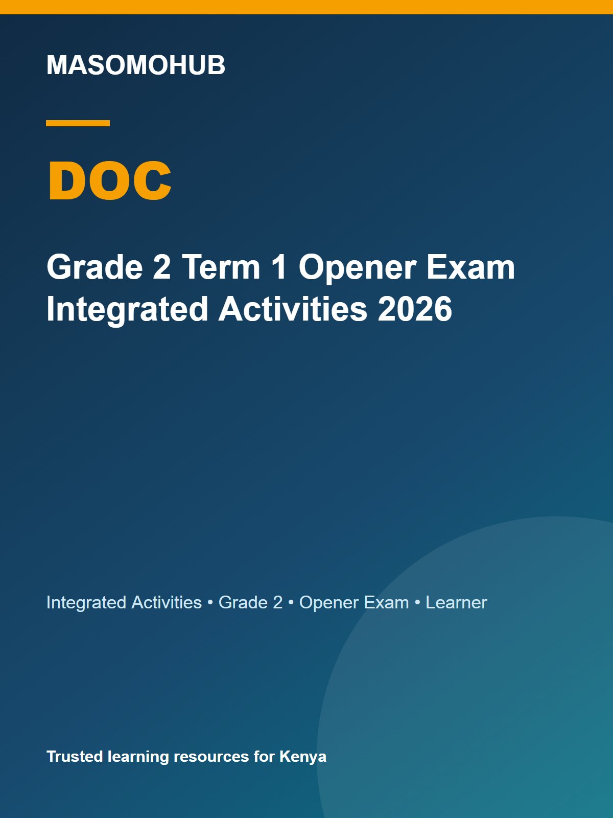 Thumbnail preview of Grade 2 Term 1 Opener Exam Integrated Activities 2026