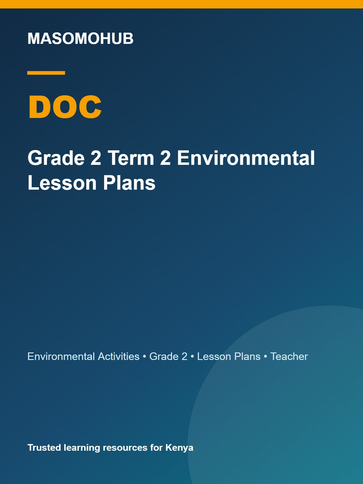 Thumbnail preview of Grade 2 Term 2 Environmental Lesson Plans