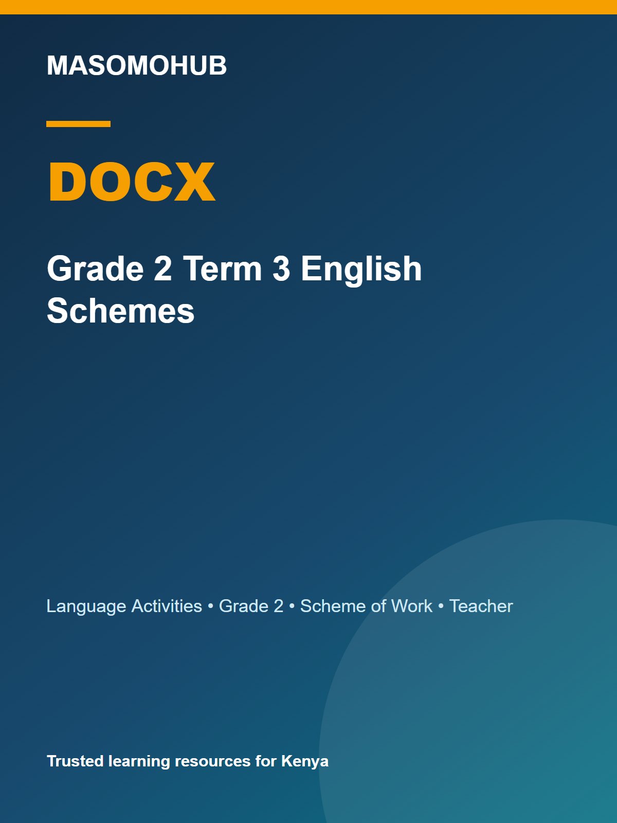 Thumbnail preview of Grade 2 Term 3 English Schemes