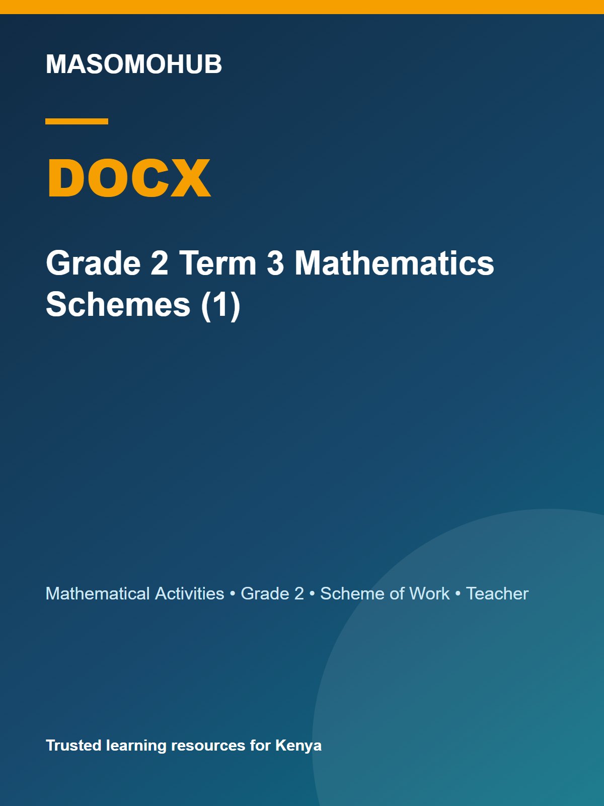 Thumbnail preview of Grade 2 Term 3 Mathematics Schemes (1)