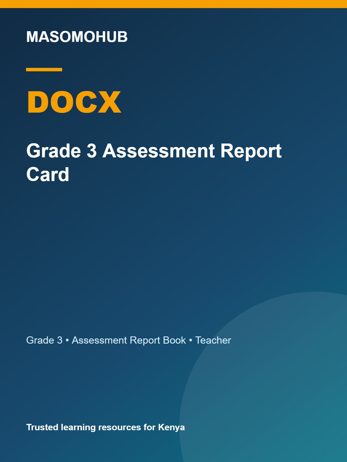Preview of Grade 3 General Assessment Assessment Report Book