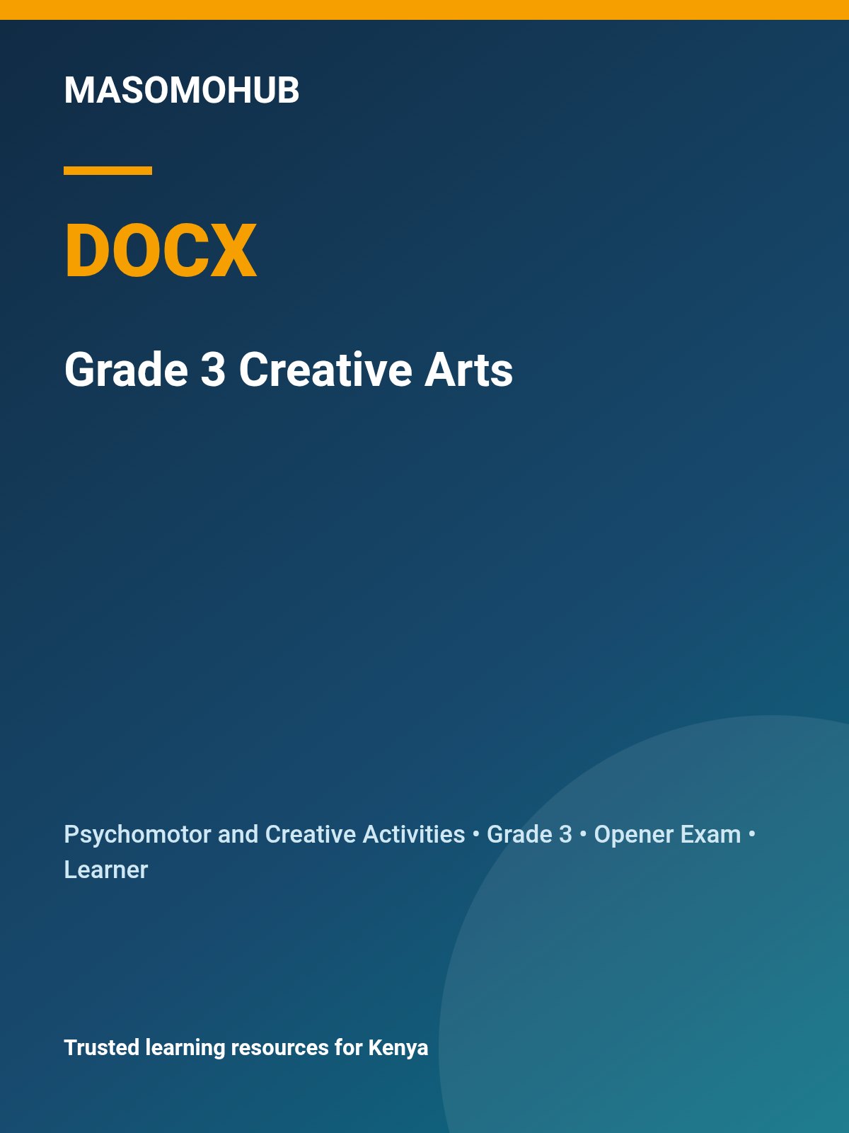 Thumbnail preview of Grade 3 Creative Arts