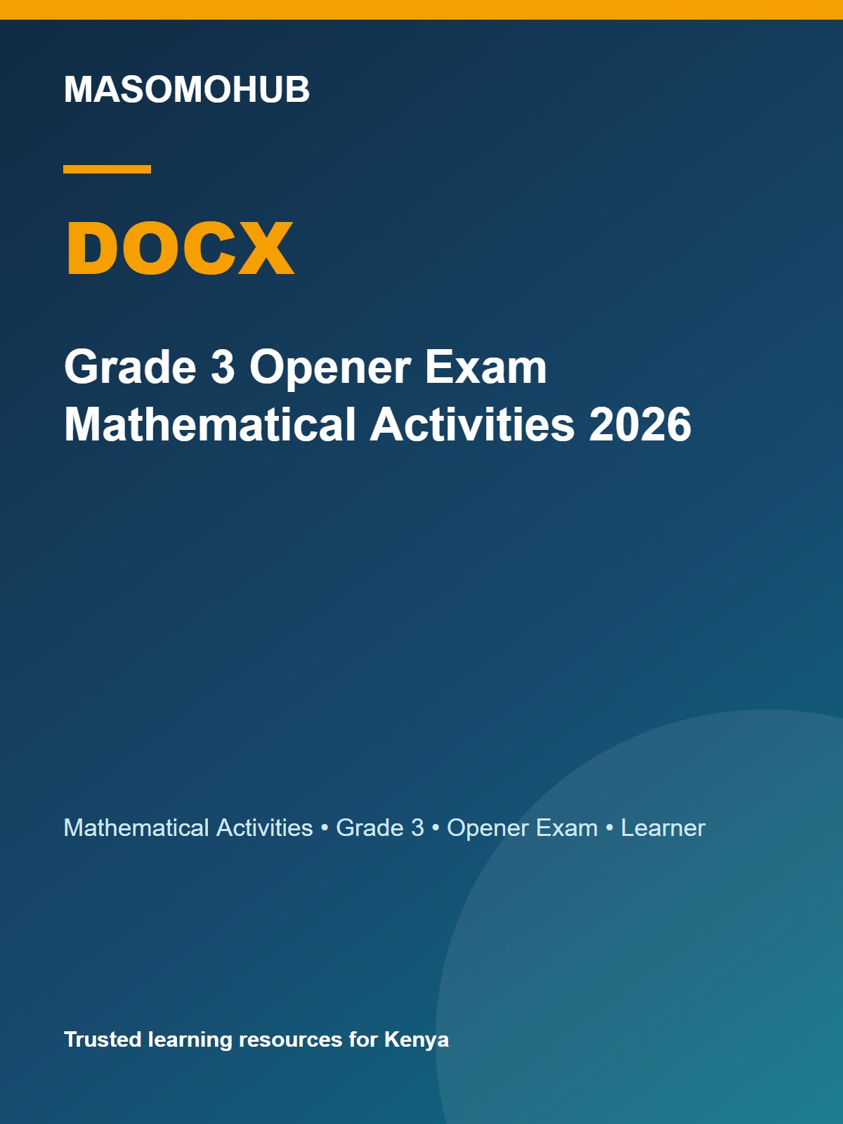 Thumbnail preview of Grade 3 Exam Mathematical Activities 2026