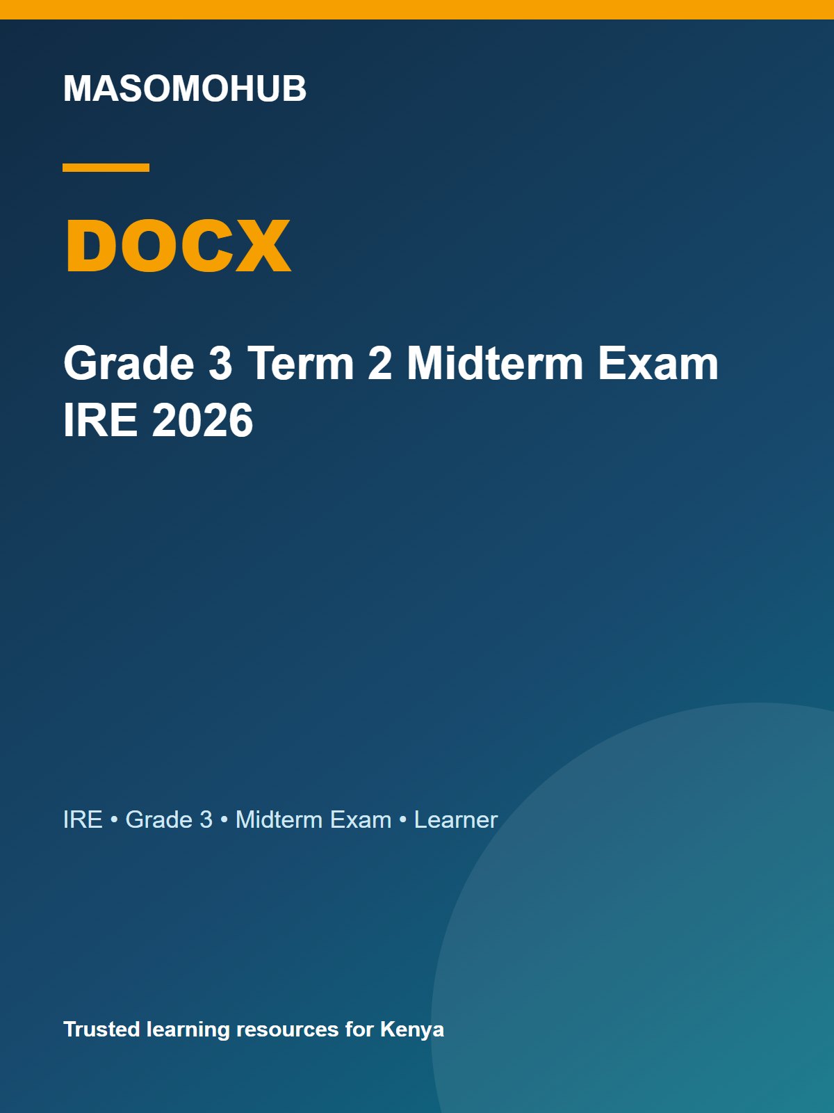 Thumbnail preview of Grade 3 Term 2 Midterm Exam IRE 2026