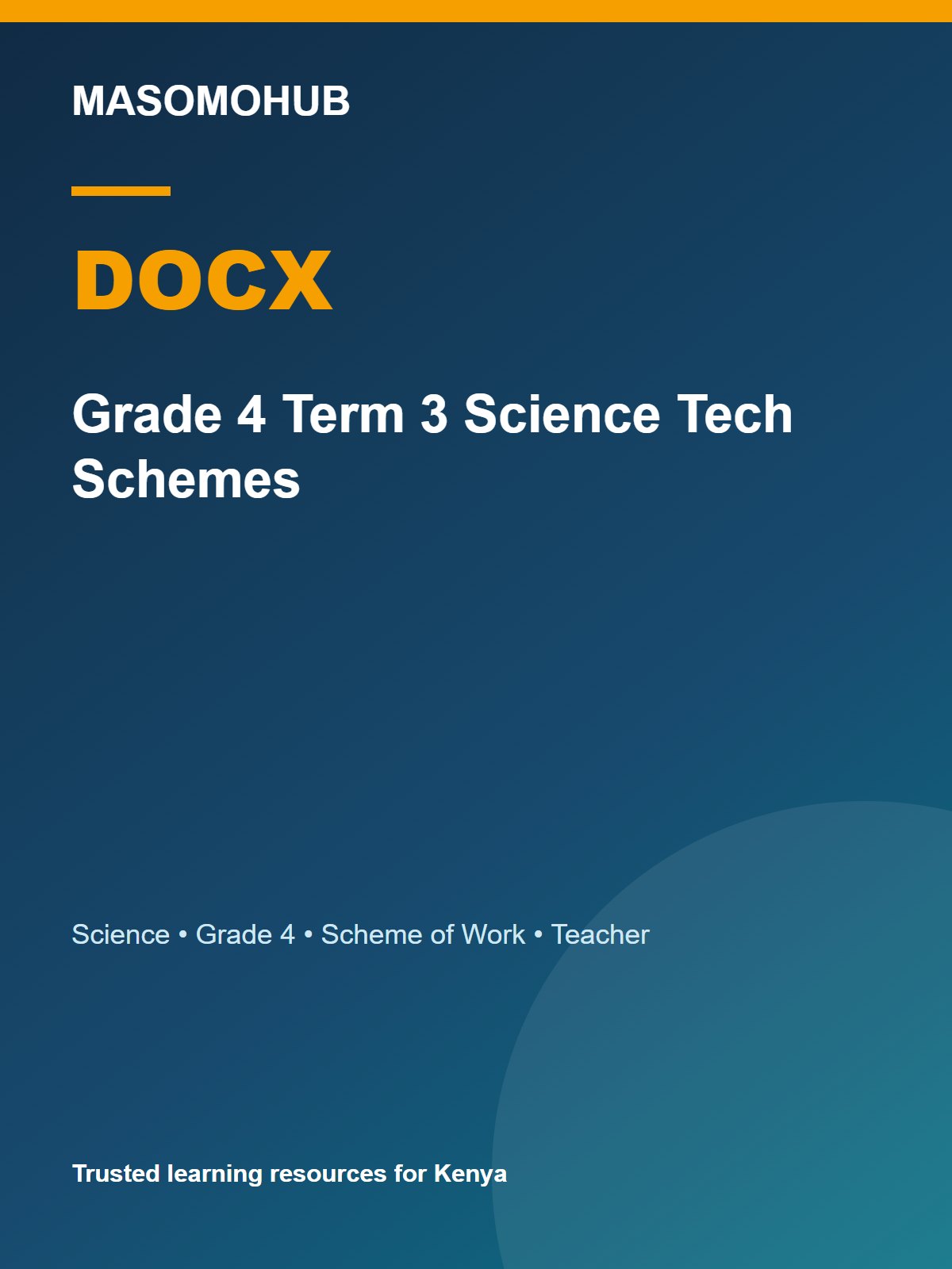 Thumbnail preview of Grade 4 Term 3 Science Tech Schemes