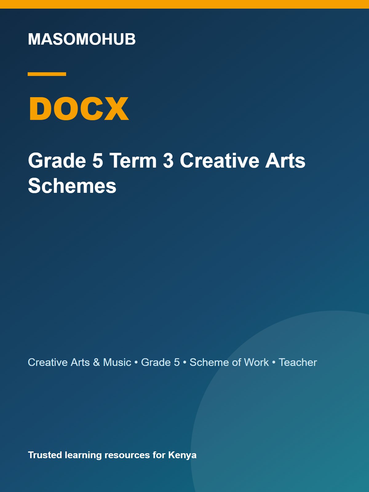Thumbnail preview of Grade 5 Term 3 Creative Arts Schemes
