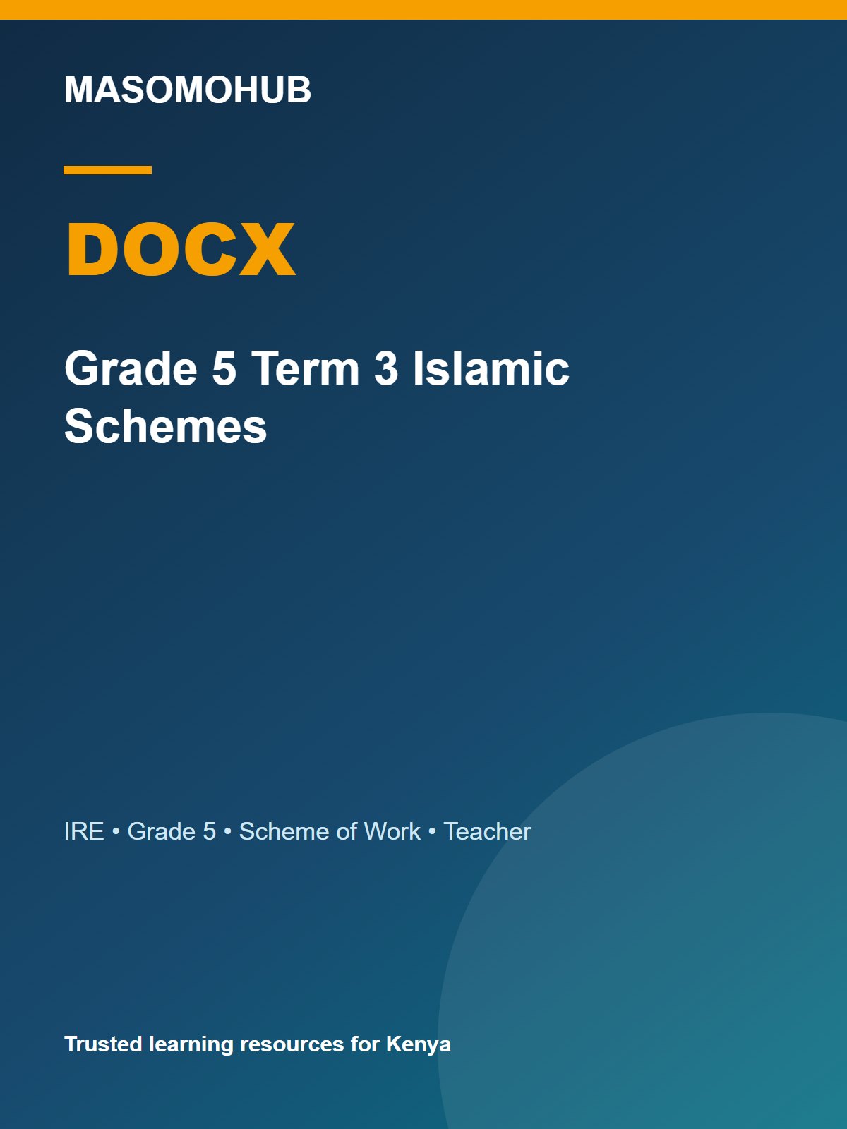 Thumbnail preview of Grade 5 Term 3 Islamic Schemes
