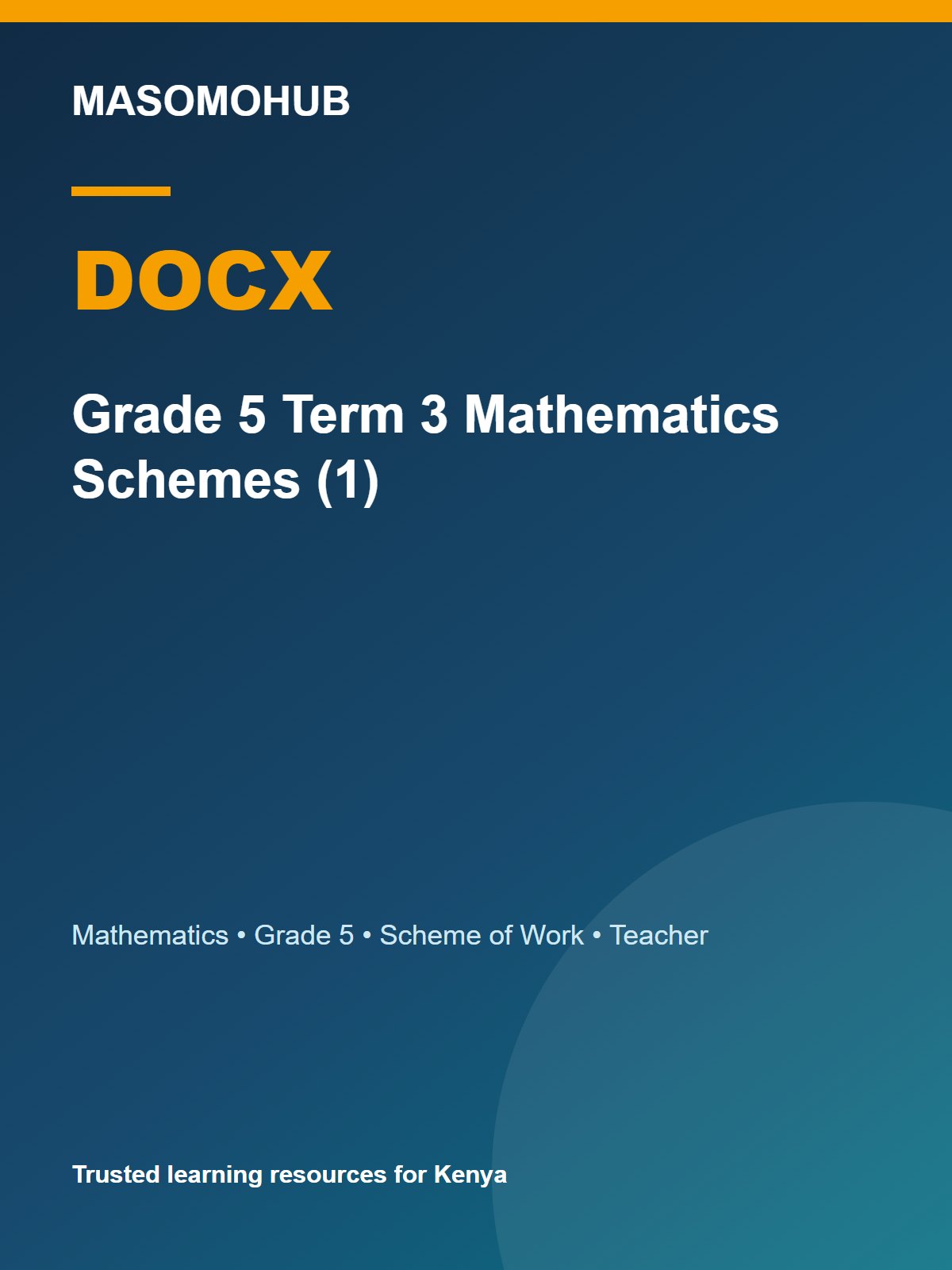 Thumbnail preview of Grade 5 Term 3 Mathematics Schemes (1)
