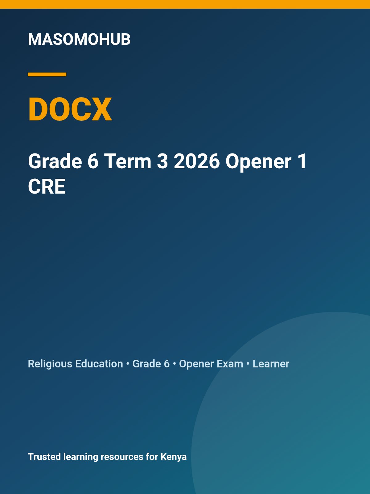 Thumbnail preview of Grade 6 Term 3 2026 Opener 1 CRE