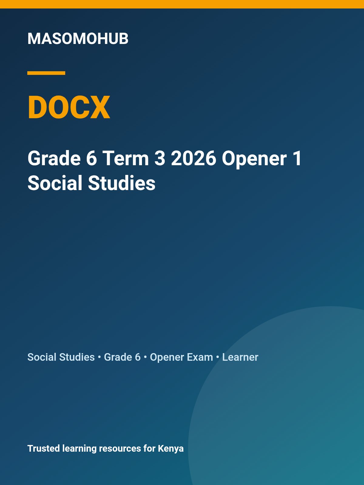 Thumbnail preview of Grade 6 Term 3 2026 Opener 1 Social Studies