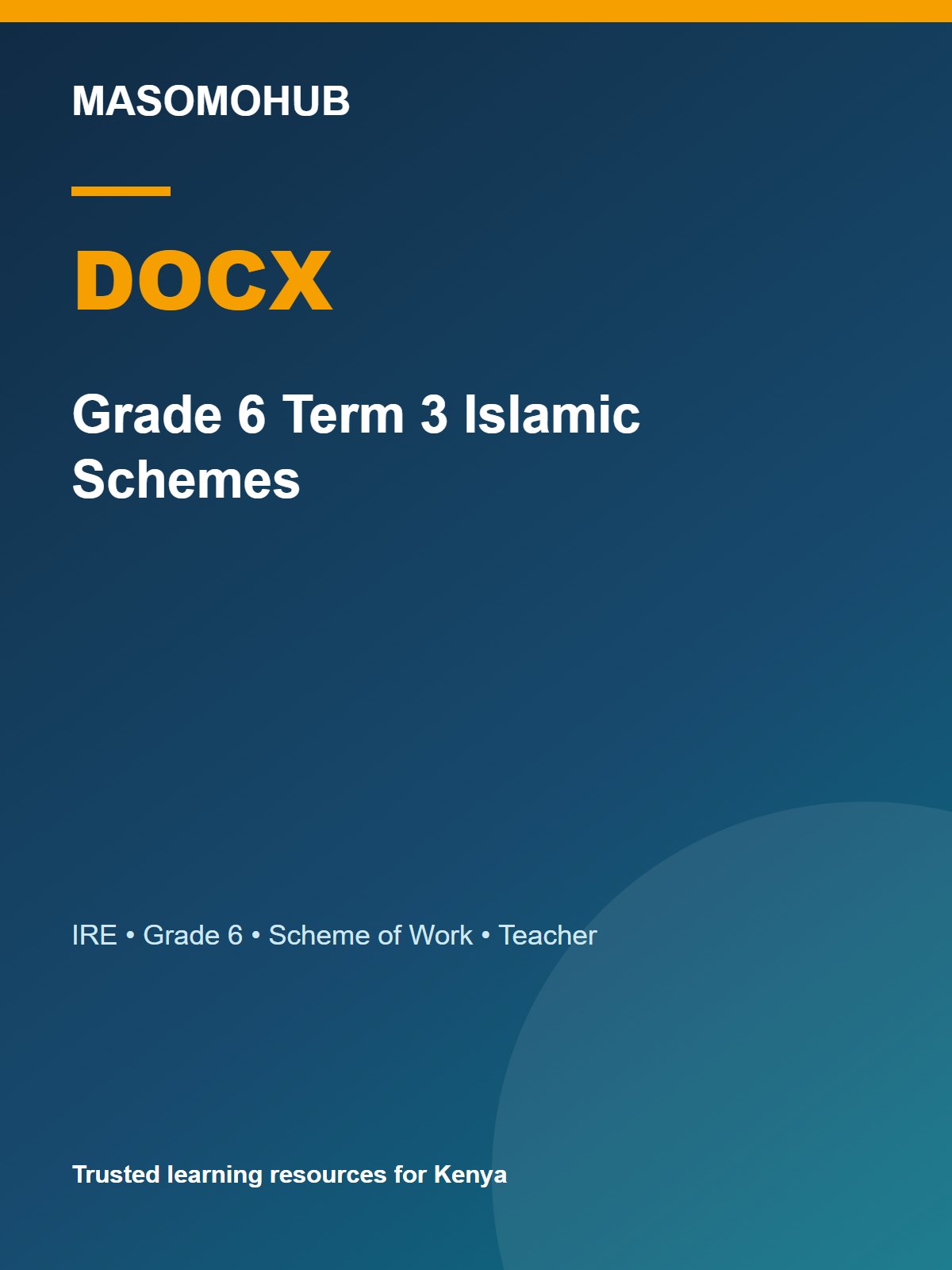 Thumbnail preview of Grade 6 Term 3 Islamic Schemes