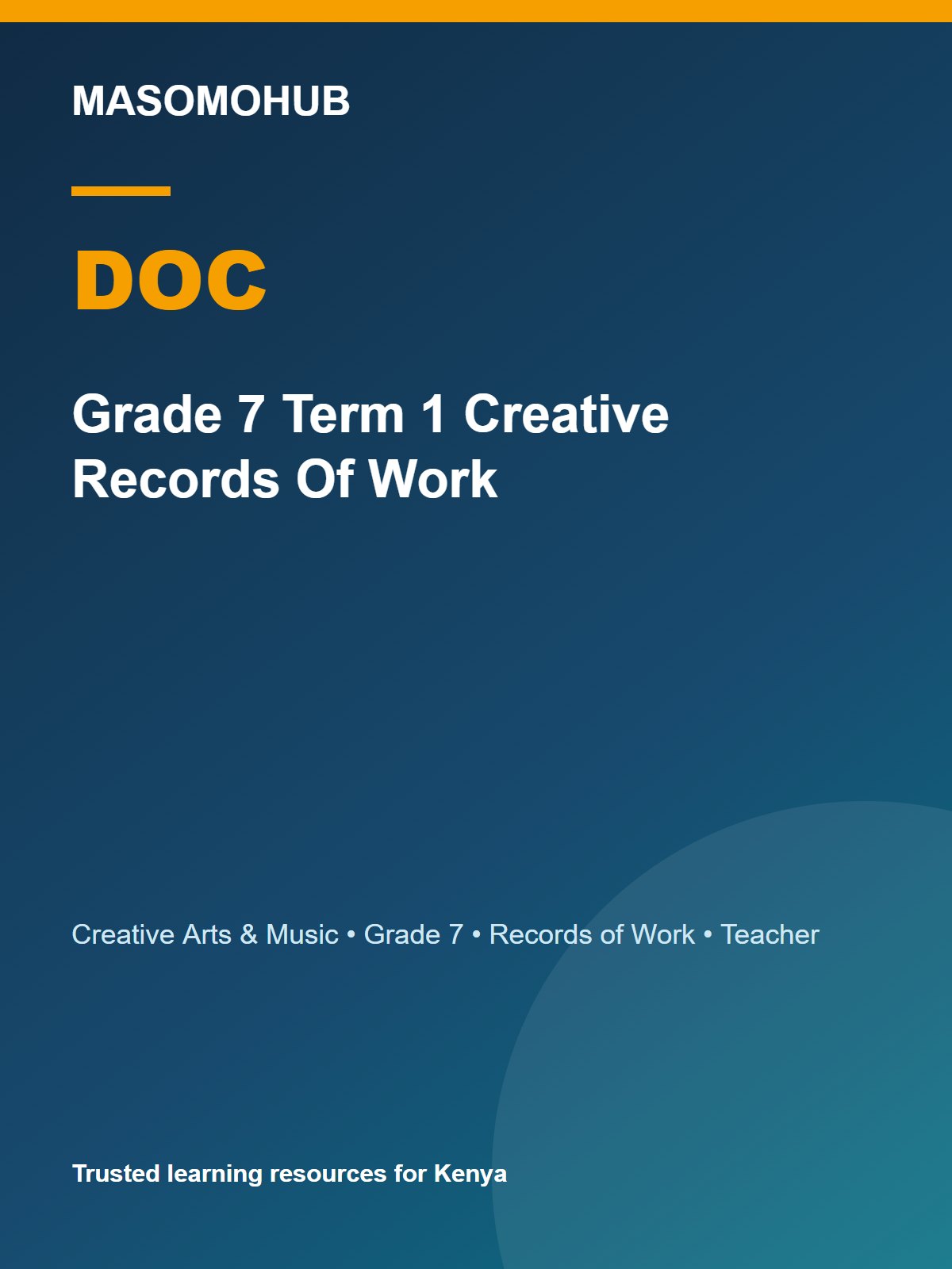 Thumbnail preview of Grade 7 Term 1 Creative Records Of Work