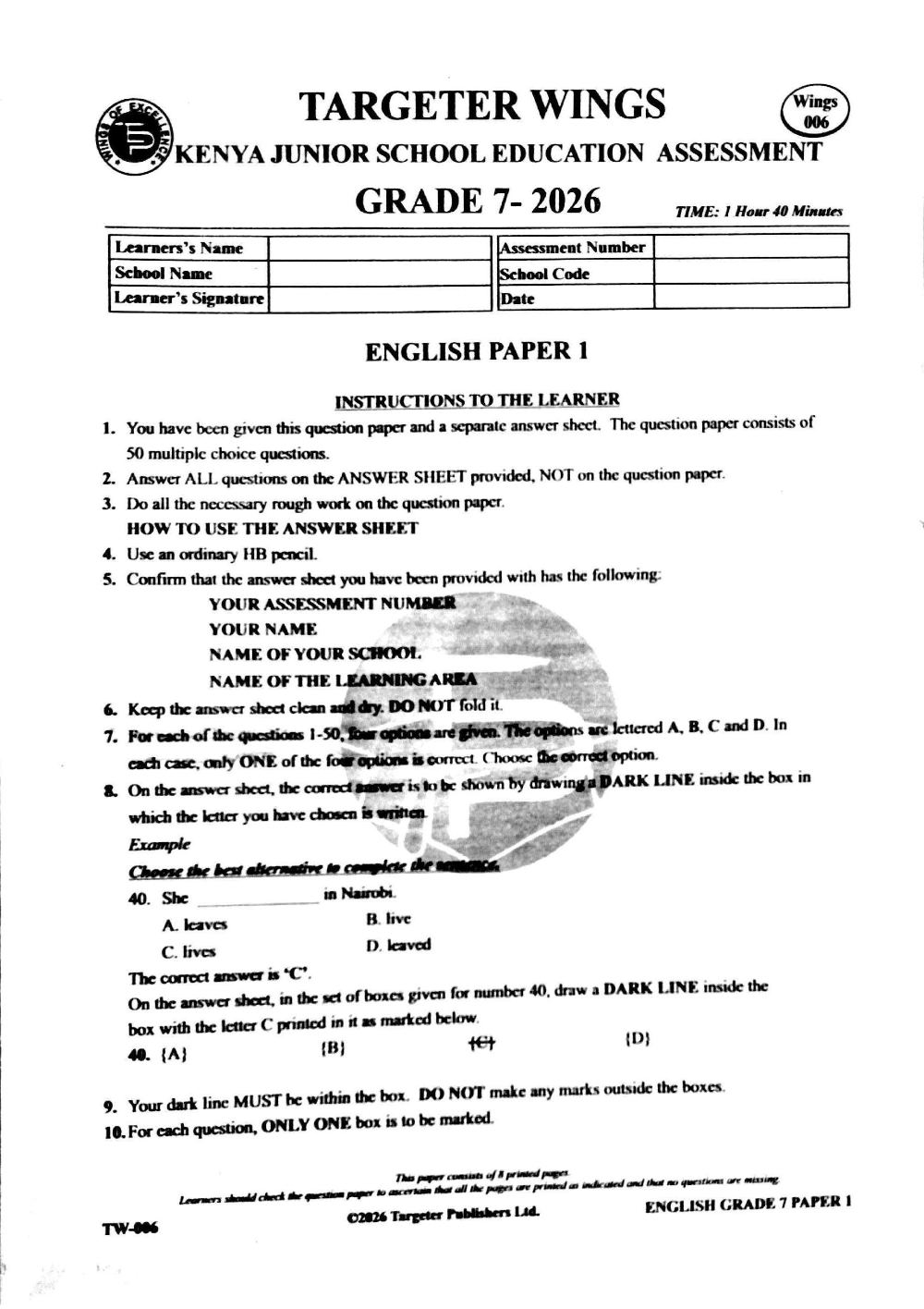 Thumbnail preview of Grade 7 Term 2 (1) 2026 English PP1