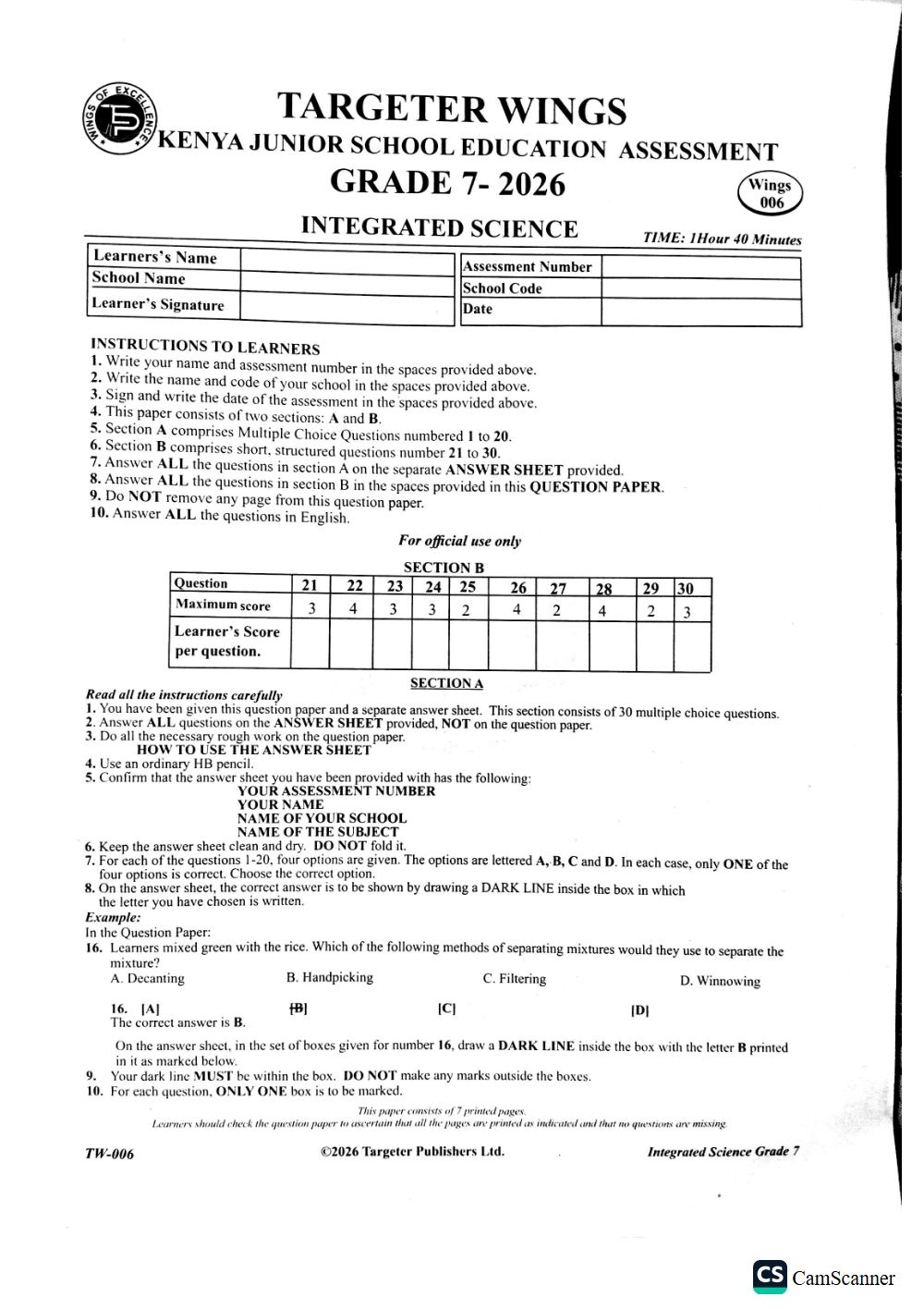 Thumbnail preview of Grade 7 Term 2 (1) 2026 Intergrated Science