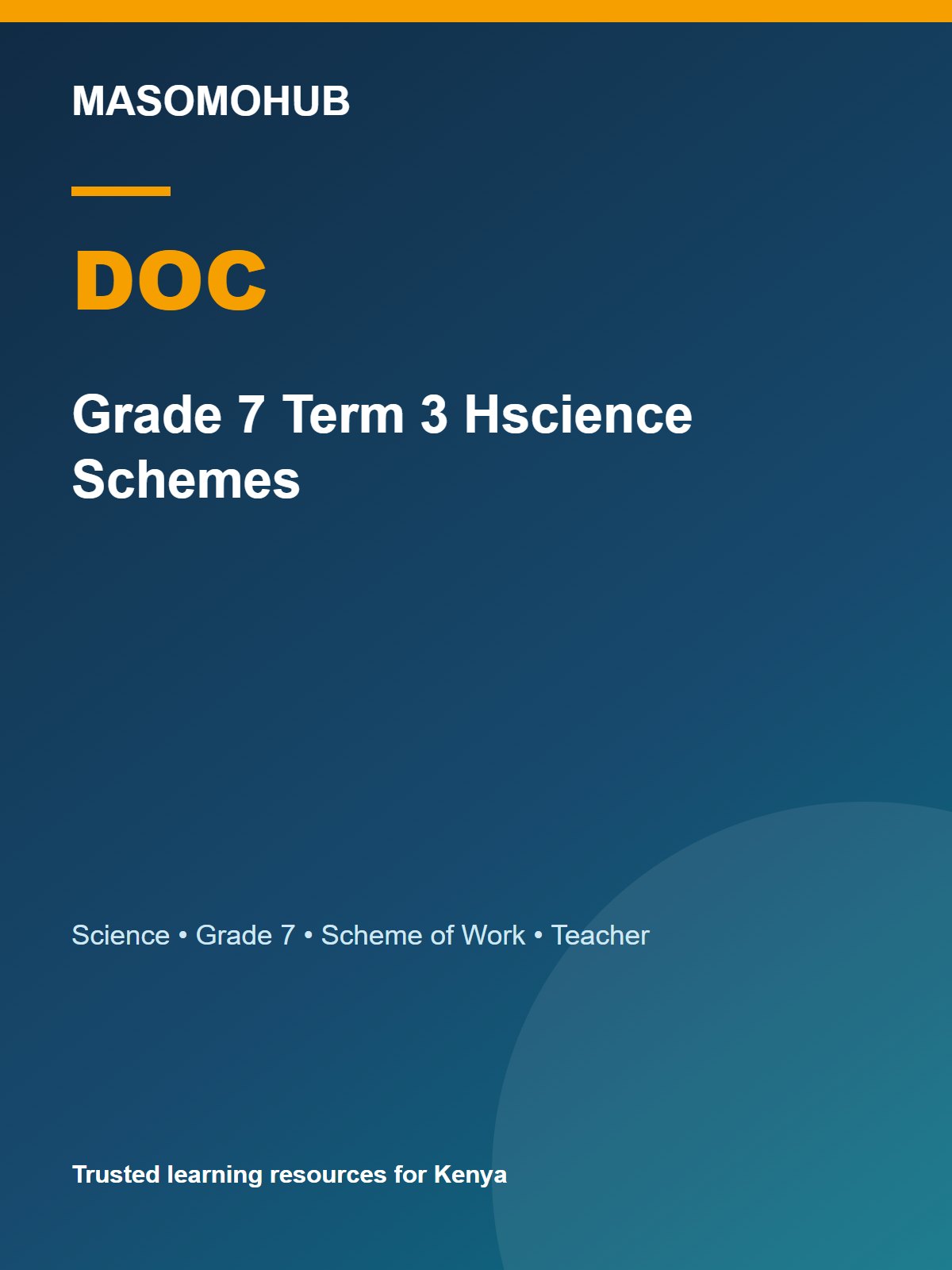 Thumbnail preview of Grade 7 Term 3 Hscience Schemes