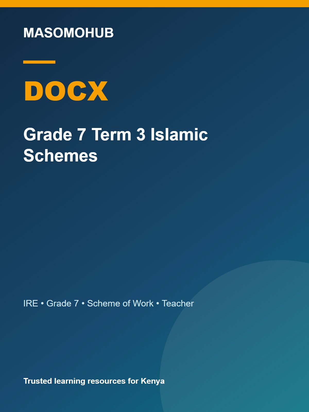 Thumbnail preview of Grade 7 Term 3 Islamic Schemes