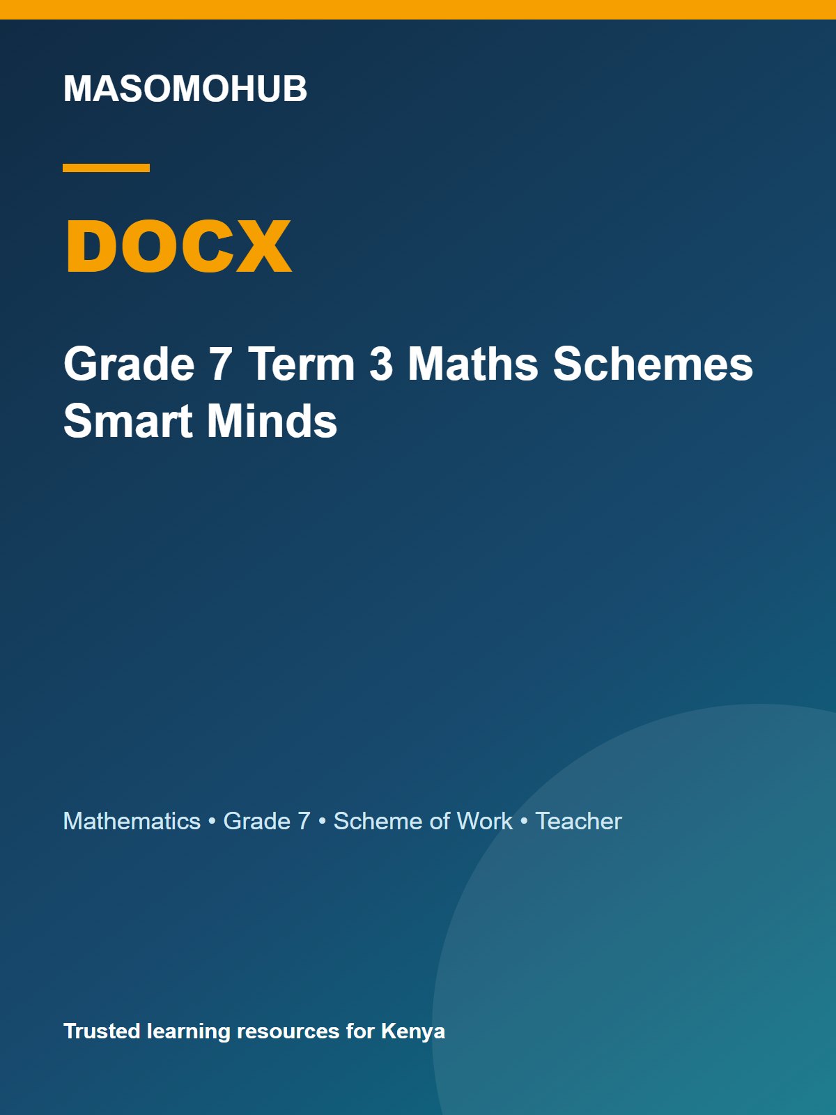 Thumbnail preview of Grade 7 Term 3 Maths Schemes Smart Minds