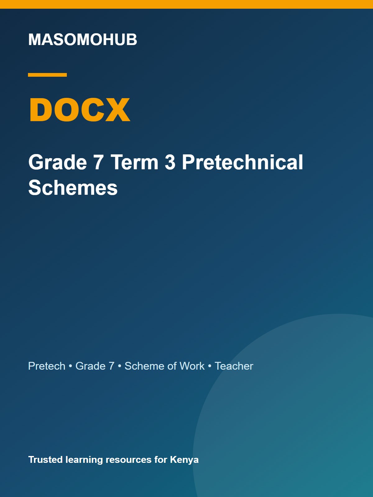 Thumbnail preview of Grade 7 Term 3 Pretechnical Schemes