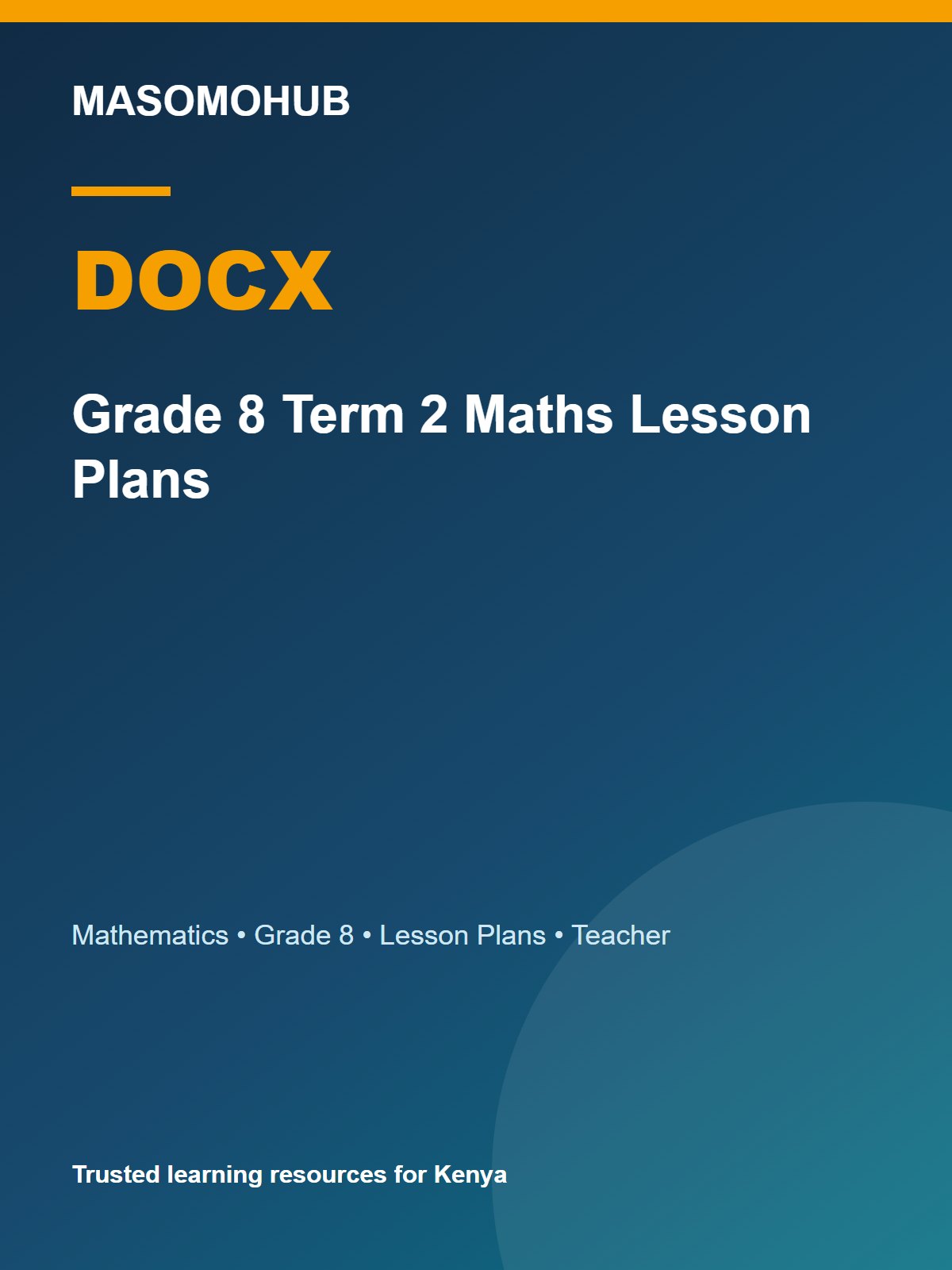 Thumbnail preview of Grade 8 Term 2 Maths Lesson Plans