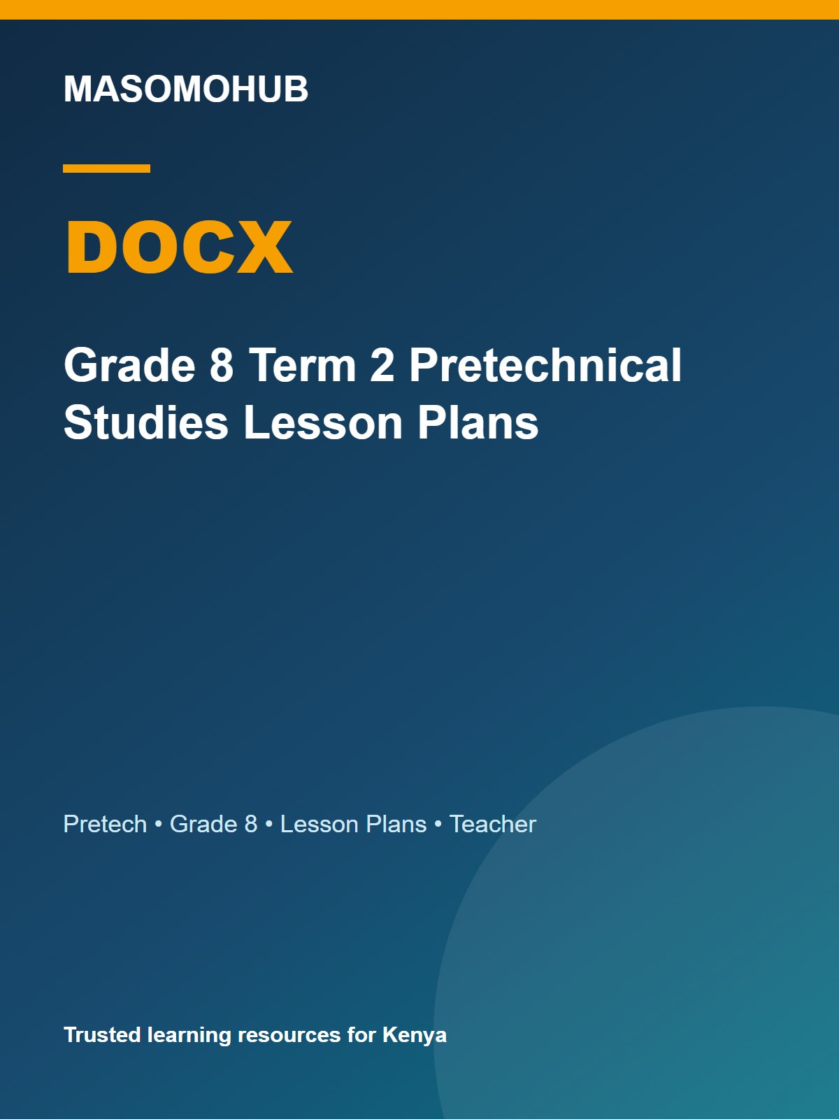 Thumbnail preview of Grade 8 Term 2 Pretechnical Studies Lesson Plans
